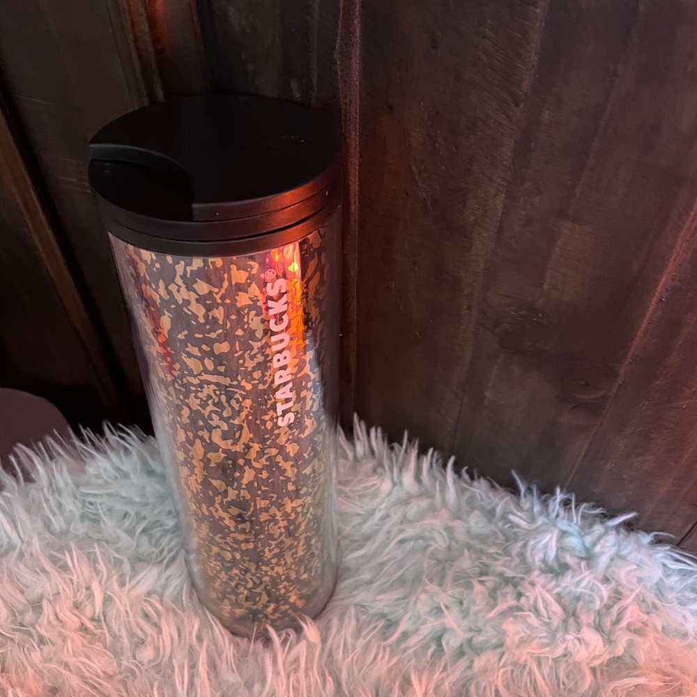 Blk & Gold Crackle tumbler - Picture 4 of 4